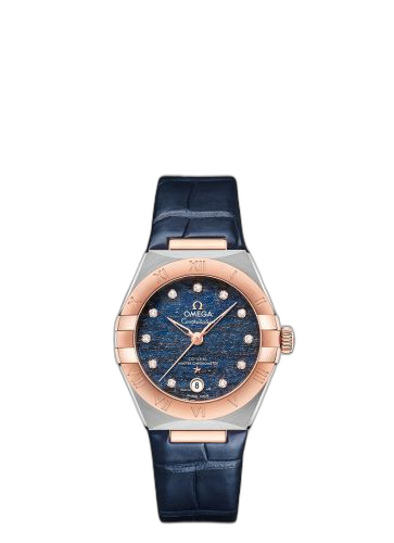 [131.23.29.20.99.003] Constellation Manhattan 29 Co-Axial Master Chronometer Stainless Steel / Sedna Gold / Blue Aventurine