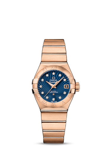 [123.50.27.20.53.001 (aka: 12350272053001)] Constellation Co-Axial 27 Brushed Red Gold / Blue Supernova