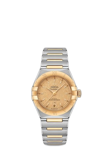[131.20.29.20.08.001 (aka: 13120292008001)] Constellation Manhattan 29 Co-Axial Master Chronometer Stainless Steel / Yellow Gold / Champagne Silk