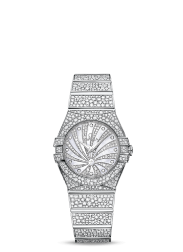 [123.55.27.60.55.010 (aka: 12355276055010)] Constellation Quartz 27 Polished White Gold / Snow / Diamond Supernova