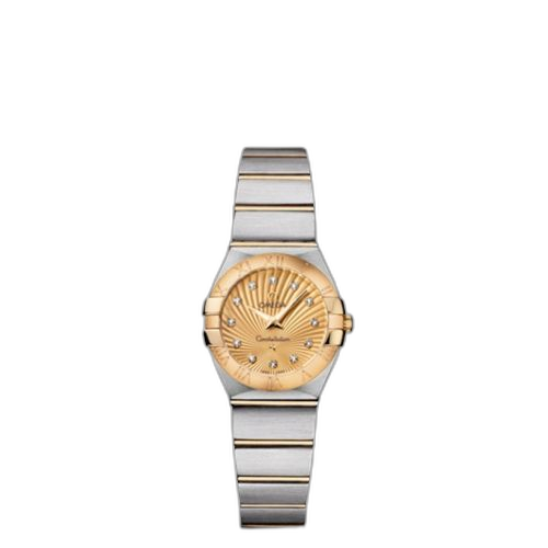 [123.20.24.60.58.001 (aka: 12320246058001)] Constellation Quartz 24 Brushed Stainless Steel / Yellow Gold / Champagne Supernova