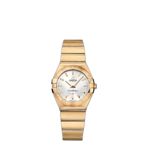 [123.50.27.60.02.002 (aka: 12350276002002)] Constellation Quartz 27 Brushed Yellow Gold / Silver