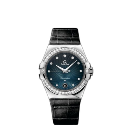 [123.18.35.60.56.001 (aka: 12318356056001)] Constellation Quartz 35 Stainless Steel / Diamond / Grey Supernova / Alligator