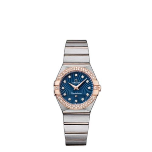 [123.25.27.60.53.001 (aka: 12325276053001)] Constellation Quartz 27 Brushed Stainless Steel / Red Gold / Snow / Blue Supernova