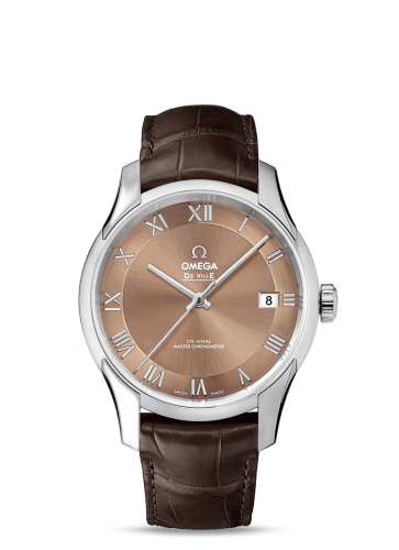[433.13.41.21.10.001 (aka: 43313412110001)] De Ville Hour Vision Master Chronometer Stainless Steel / Brown