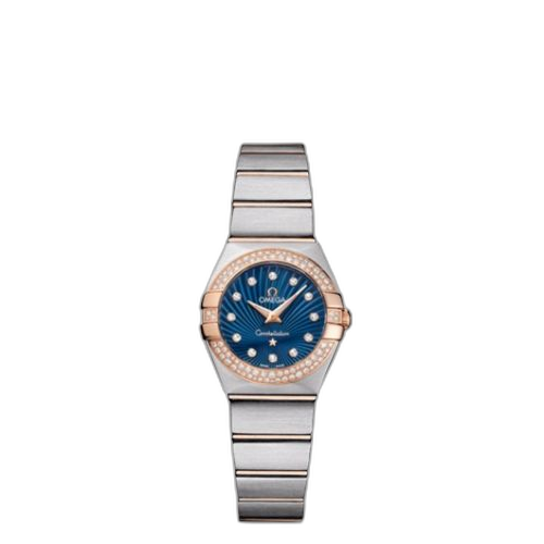 [123.25.24.60.53.001 (aka: 12325246053001)] Constellation Quartz 24 Brushed Stainless Steel / Red Gold / Snow / Blue Supernova