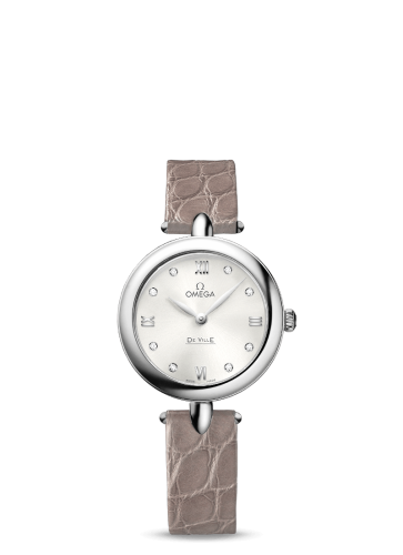 [424.13.27.60.52.001 (aka: 42413276052001)] De Ville Prestige Dewdrop Quartz 27.4 Stainless Steel / Silver