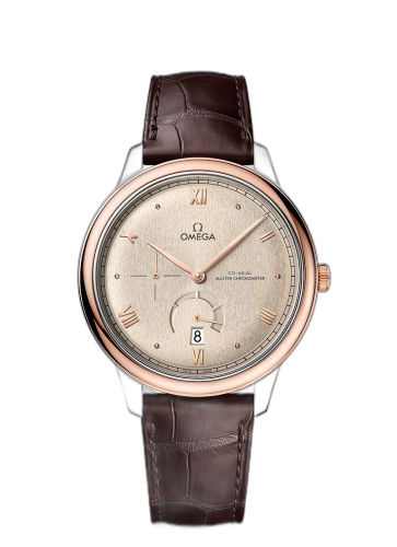 [434.23.41.21.09.001 (aka: 43423412109001)] De Ville Power Reserve Master Chronometer Stainless Steel - Sedna Gold / Beige