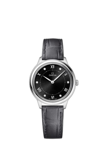 [434.13.30.60.51.001 (aka: 43413306051001)] De Ville Quartz 30 Stainless Steel / Black - Diamond