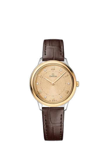 [434.23.30.60.58.001 (aka: 43423306058001)] De Ville Quartz 30 Stainless Steel - Yellow Gold / Champagne - Diamond