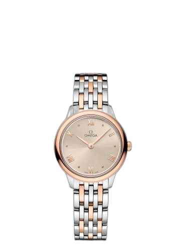 [434.20.28.60.09.001 (aka: 43420286009001)] De Ville Quartz 27.5 Stainless Steel - Sedna Gold / Beige / Bracelet