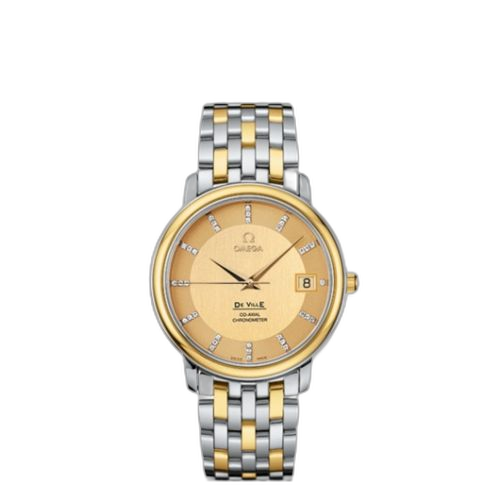 [4374.15.00 (aka: 43741500)] De Ville Prestige Co-Axial 36.5 Stainless Steel / Yellow Gold / Champagne / Bracelet