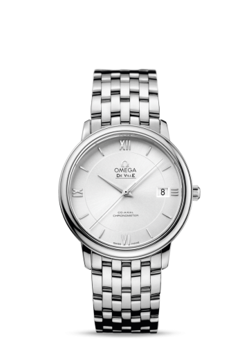 [424.10.37.20.02.001 (aka: 42410372002001)] De Ville Prestige Co-Axial 36.8 Stainless Steel / Silver / Bracelet