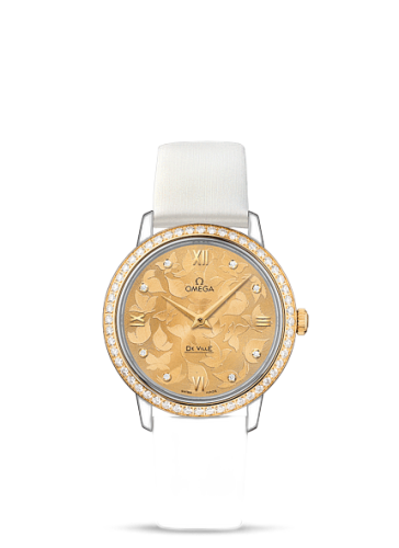 [424.27.33.60.58.001 (aka: 42427336058001)] De Ville Prestige Quartz 32.7 Butterfly Stainless Steel / Yellow Gold / Diamond