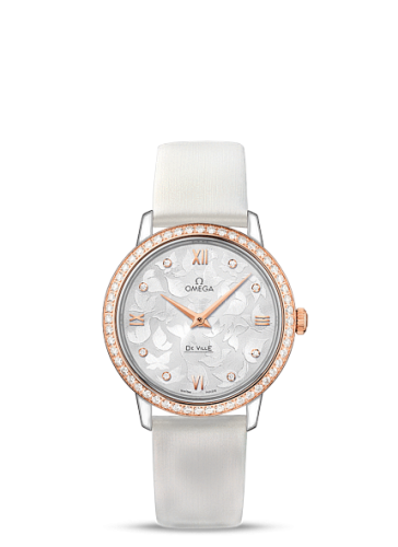 [424.27.33.60.52.001 (aka: 42427336052001)] De Ville Prestige Quartz 32.7 Butterfly Stainless Steel / Red Gold