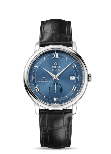 [424.13.40.21.03.002 (aka: 42413402103002)] De Ville Prestige Co-Axial 39.5 Power Reserve Stainless Steel / Vintage Blue