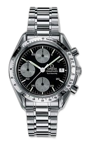 [3511.50.00] Speedmaster Date 39 Stainless Steel / Black - Silver / Bracelet