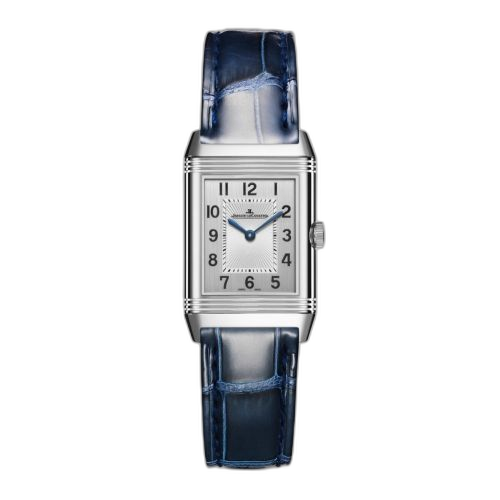 [2668432 (aka: Q2668432)] Reverso Classic Small Duetto Stainless Steel / Silver / Alligator