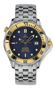 [2432.80.00 (aka: 24328000)] Seamaster Diver 300M Automatic 41 Stainless Steel / Yellow Gold / Blue / Bracelet
