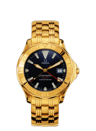 [2134.80.00 (aka: 21348000)] Seamaster Diver 300M Automatic 41 GMT Yellow Gold / Blue / Bracelet