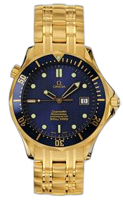 [2133.80.00] Seamaster Diver 300M Automatic 41 Yellow Gold / Blue / Bracelet / Bond