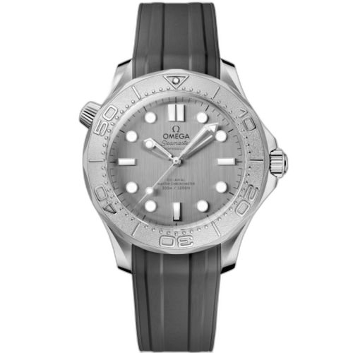 [210.32.42.20.06.002 (aka: 21032422006002)] Seamaster Diver 300M No-Date Master Co-Axial 42 Stainless Steel - Titanium / Grey / Rubber