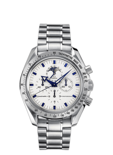 [3575.20.00 (aka: 35752000)] Speedmaster Professional Broad Arrow Moonphase Stainless Steel / Ivory / Bracelet