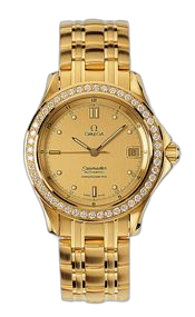 [2105.10.00 (aka: 21051000)] Seamaster 120M Automatic 36.25 Yellow Gold / Diamond / Champagne