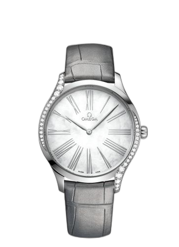 [428.18.39.60.05.001 (aka: 42818396005001)] De Ville Trésor 39 Stainless Steel / MOP - Roman / Alligator