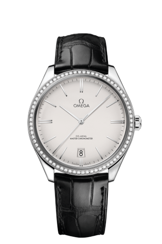 [435.18.40.21.02.001 (aka: 43518402102001)] De Ville Trésor Master Chronometer Stainless Steel / Diamond / Silver