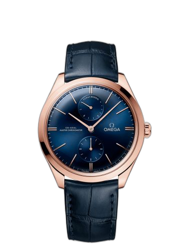 [435.53.40.22.03.001 (aka: 43553402203001)] De Ville Trésor Master Chronometer Power Reserve Sedna Gold / Blue