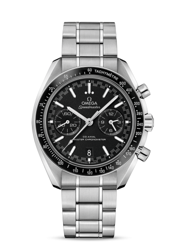 [329.30.44.51.01.001 (aka: 32930445101001)] Speedmaster Racing Master Co-Axial Stainless Steel / Black / Bracelet