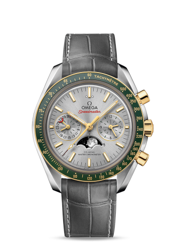[304.23.44.52.06.001 (aka: 30423445206001)] Speedmaster Moonphase Chronograph Master Chronometer Stainless Steel / Yellow Gold / Silver