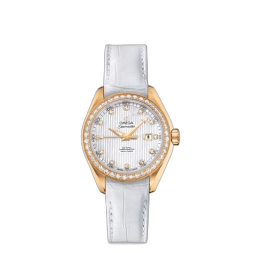 [231.58.34.20.55.001 (aka: 23158342055001)] Seamaster Aqua Terra 150M Co-Axial 34 Yellow Gold / Diamond / MOP