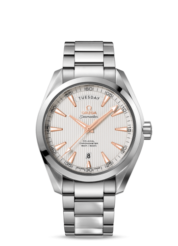 [231.10.42.22.02.001 (aka: 23110422202001)] Seamaster Aqua Terra 150m Co-Axial 41.5 Day-Date 41.5mm Stainless Steel / Silver / Bracelet