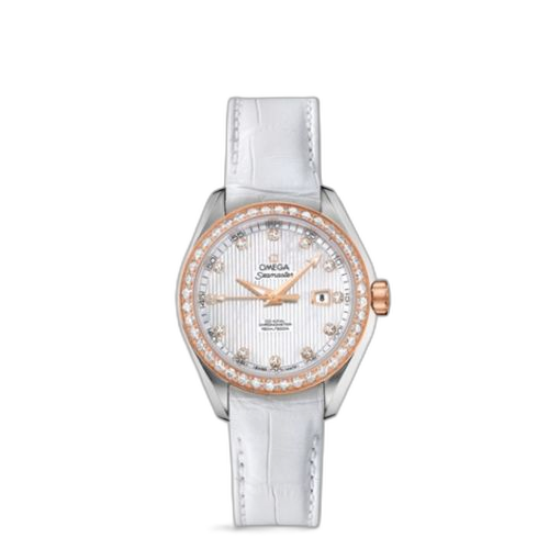 [231.28.34.20.55.002 (aka: 23128342055002)] Seamaster Aqua Terra 150M Co-Axial 34 Stainless Steel / Red Gold / Diamond / MOP