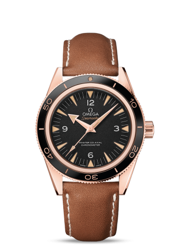 [233.62.41.21.01.002 (aka: 23362412101002)] Seamaster 300 Master Co-Axial Sedna Gold / Black / Strap