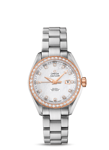 [231.25.34.20.55.003 (aka: 23125342055003)] Seamaster Aqua Terra 150M Co-Axial 34 Stainless Steel / Red Gold / Diamond / MOP / Bracelet