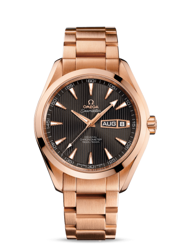 [231.50.43.22.06.001 (aka: 23150432206001)] Seamaster Aqua Terra 150m Co-Axial 43 Annual Calendar Red Gold / Grey / Bracelet