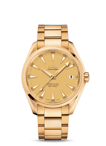 [231.50.42.21.08.001 (aka: 23150422108001)] Seamaster Aqua Terra 150m Master Co-Axial 41.5 Yellow Gold / Champagne / Bracelet