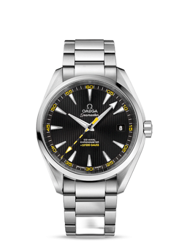 [231.10.42.21.01.002 (aka: 23110422101002)] Seamaster Aqua Terra 150m Co-Axial 41.5 Stainless Steel / Black / Bracelet / >15'000 Gauss