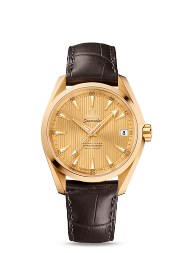 [231.53.39.21.08.001 (aka: 23153392108001)] Seamaster Aqua Terra 150m Master Co-Axial 38.5 Yellow Gold / Champagne