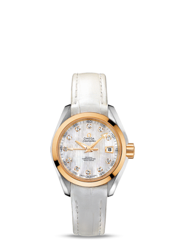 [231.23.30.20.55.002 (aka: 23123302055002)] Seamaster Aqua Terra 150M Co-Axial 30 Stainless Steel / Yellow Gold / MOP