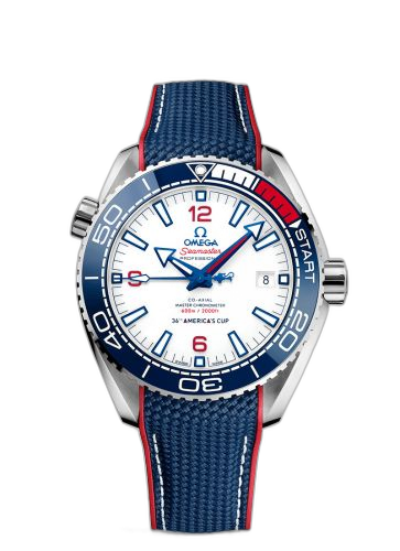 [215.32.43.21.04.001 (aka: 21532432104001)] Seamaster Planet Ocean 600M Co-Axial 43.5 Master Chronometer Stainless Steel / White / America's Cup