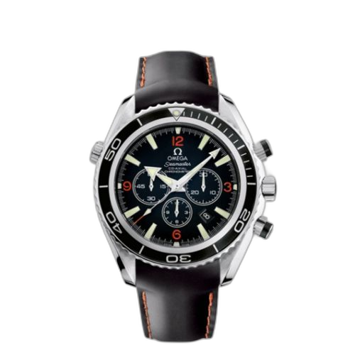 [2910.51.82 (aka: 29105182)] Seamaster Planet Ocean 600M Co-Axia 45.5 Chronograph Stainless Steel / Orange Numerals / Rubber