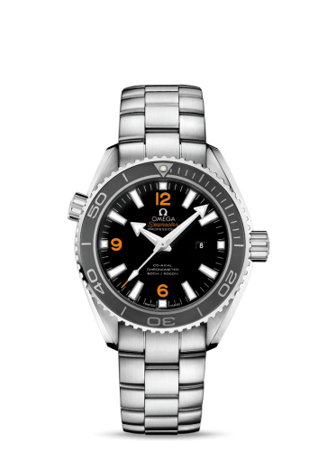 [232.30.38.20.01.002 (aka: 23230382001002)] Seamaster Planet Ocean 600M Co-Axial 37.5 Stainless Steel / Orange Numerals / Bracelet