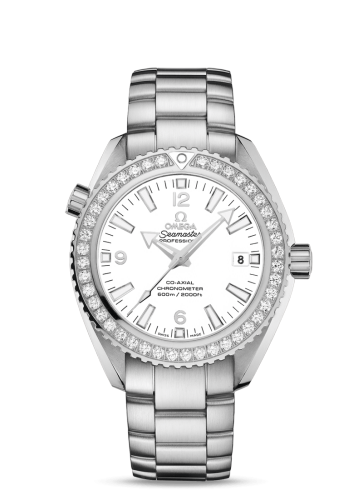 [232.15.42.21.04.001 (aka: 23215422104001)] Seamaster Planet Ocean 600M Co-Axial 42 Stainless Steel / Diamond / White / Bracelet
