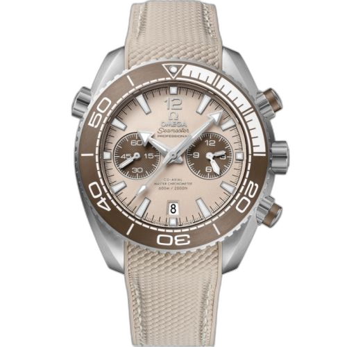 [215.32.46.51.09.001 (aka: 21532465109001)] Seamaster Planet Ocean 600M Co-Axial 45.5 Master Chronometer Chronograph Stainless Steel / Beige / Rubber