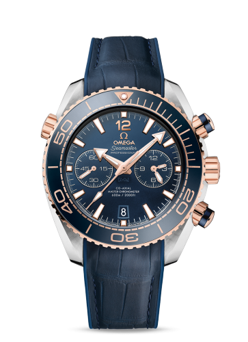 [215.23.46.51.03.001 (aka: 21523465103001)] Seamaster Planet Ocean 600M Co-Axial 45.5 Master Chronometer Chronograph Stainless Steel / Sedna Gold / Blue / Alligator