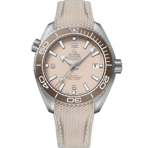 [215.32.44.21.09.001 (aka: 21532442109001)] Seamaster Planet Ocean 600M Co-Axial 43.5 Master Chronometer Stainless Steel / Beige / Rubber
